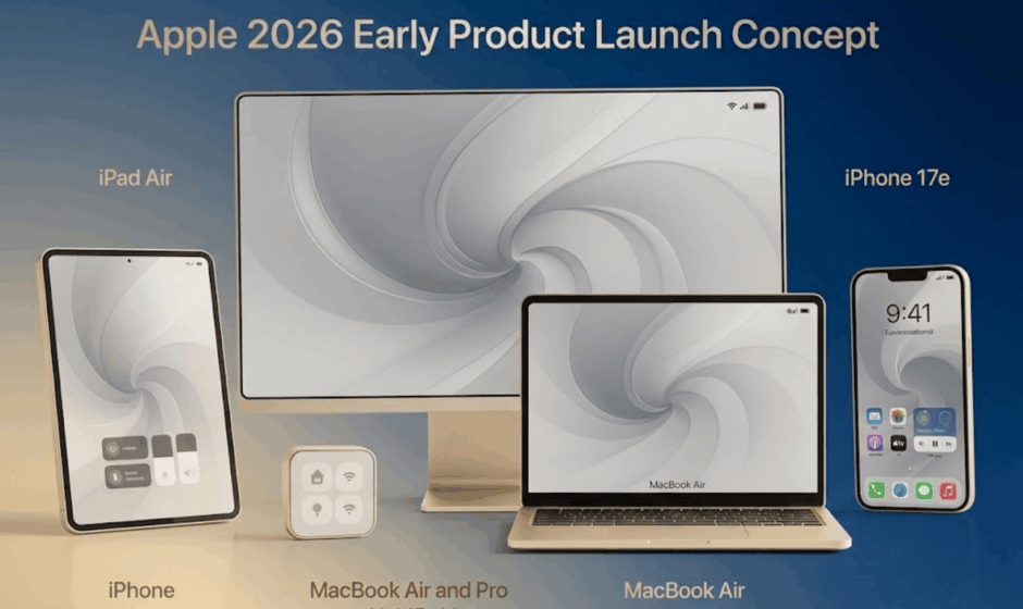 Apple’s 2026 new products iPhone 17e, MacBook Neo, M5 Macs and iPad Air (M4)